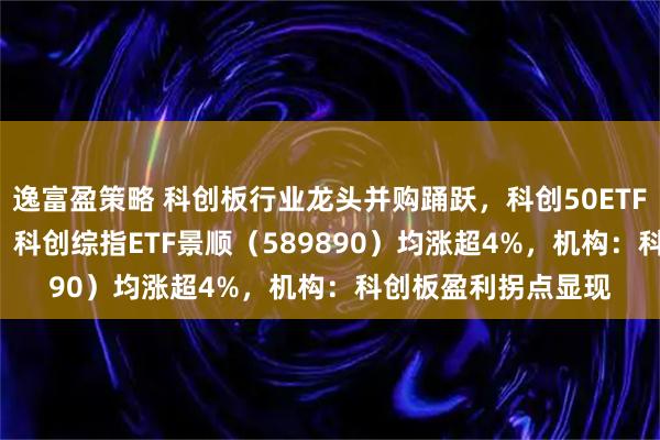 逸富盈策略 科创板行业龙头并购踊跃，科创50ETF景顺（588950）、科创综指ETF景顺（589890）均涨超4%，机构：科创板盈利拐点显现