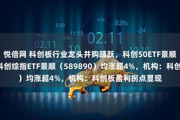 悦倍网 科创板行业龙头并购踊跃，科创50ETF景顺（588950）、科创综指ETF景顺（589890）均涨超4%，机构：科创板盈利拐点显现