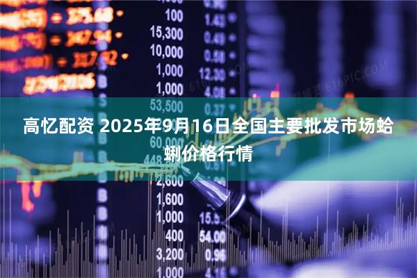 高忆配资 2025年9月16日全国主要批发市场蛤蜊价格行情